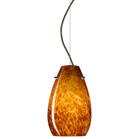 Pera 9 Cord Pendant, Amber Cloud, Bronze Finish, 1x9W LED